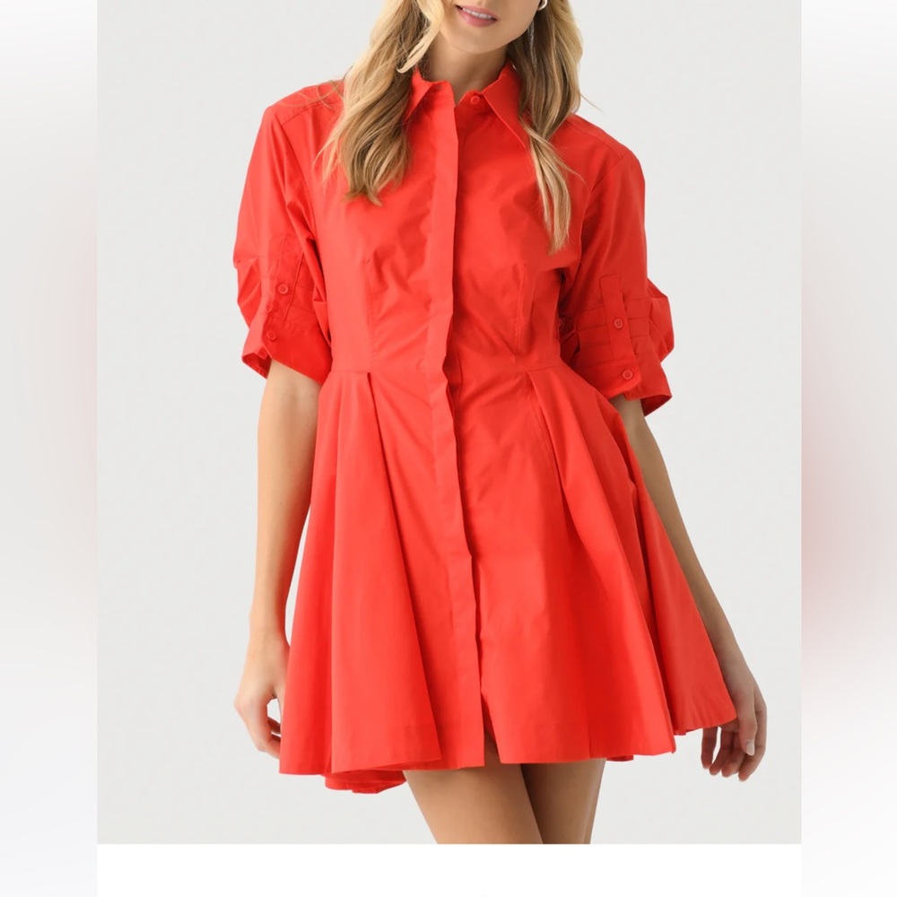 Simkhai jazzie dress in firey red size 0 nwt